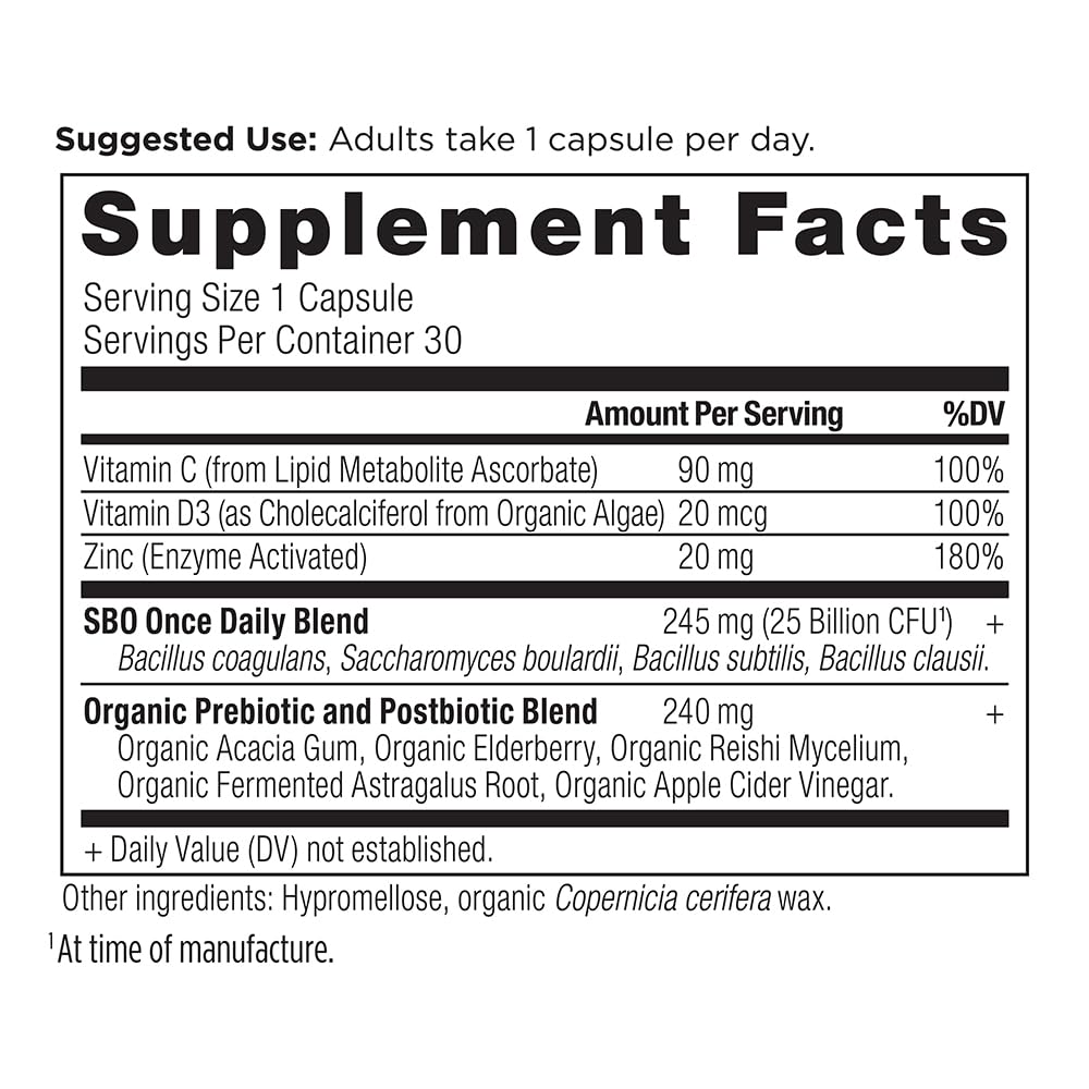 Ancient Nutrition Probiotics capsules closeup for quick everyday immune support