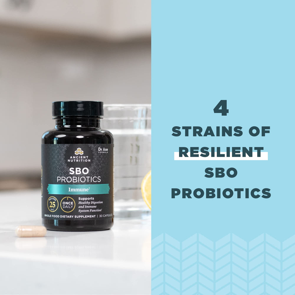 Ancient Nutrition Probiotics on a desk ready for daily routine