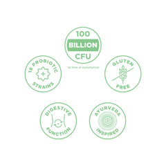 Ancient Nutrition Probiotics Ultimate label highlights gluten-free and soy-free formulation.