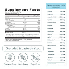Ancient Nutrition regenerative A2A2 milk protein powder for smooth digestion.