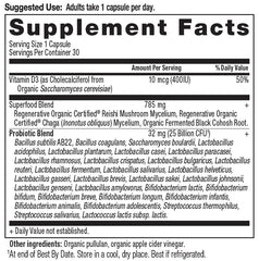 Capsule close-up of Ancient Nutrition Probiotics 50+ for digestion.