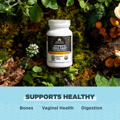 ROC farm branding with reishi and chaga visuals used by Ancient Nutrition.