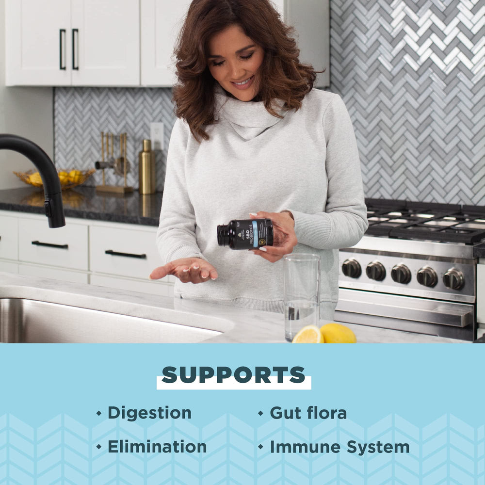 Ancient Nutrition SBO Probiotics Ultimate label detail with 50 Billion CFUs