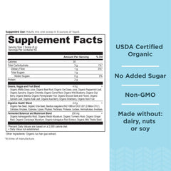 Ancient Nutrition Super Greens spirulina and chlorella blend detail.