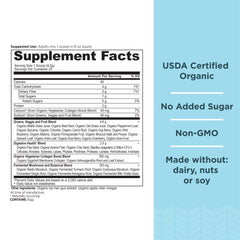 Ancient Nutrition Supergreens glass with shake for effortless energy support.