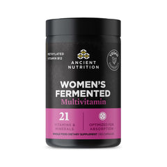 Ancient Nutrition Women’s Fermented Multivitamin bottle ready for daily use.