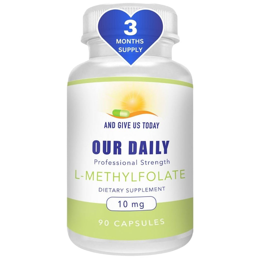 Our Daily Vites L-Methylfolate bottle cap close-up for daily wellness support.