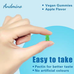 Andmino GMP-certified factory seal on packaging signals quality control.