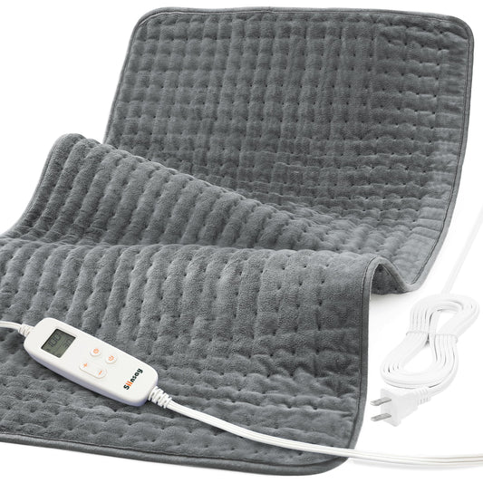 Andola extra-large 33x17 heating pad covers back and legs with even warmth
