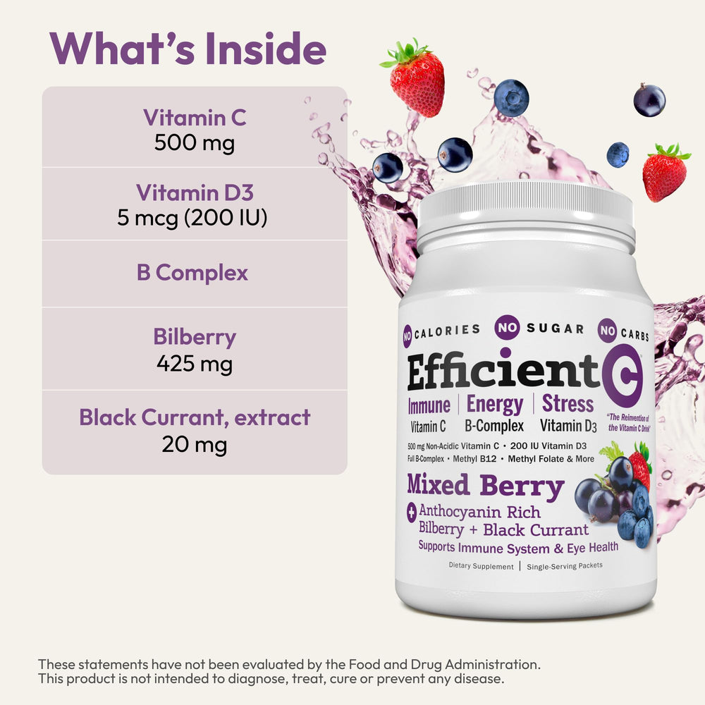 Dissolving ANDREW LESSMAN Efficient C Mixed Berry in water for a refreshing drink