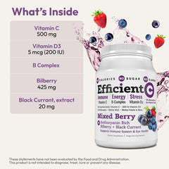 Dissolving ANDREW LESSMAN Efficient C Mixed Berry in water for a refreshing drink