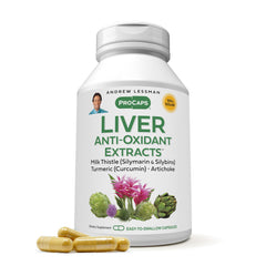 Andrew Lessman Liver Anti-Oxidant Extracts bottle front view promotes liver health.