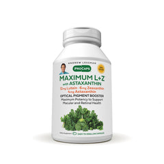 Andrew Lessman Max L+Z bottle with capsules for eye support and potential brain health.