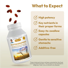 ANDREW LESSMAN Phytoceramides micro-granulated powder shot suggests fast absorption.