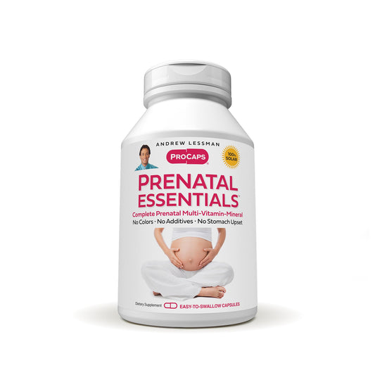 Andrew Lessman Prenatal Essentials bottle shown for easy daily prenatal support