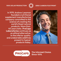 Capsules in hand with label noting five strains and no refrigeration.