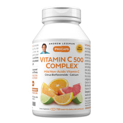 Andrew Lessman Vitamin C 500 Complex bottle with gentle non-acidic formula for sensitive stomachs