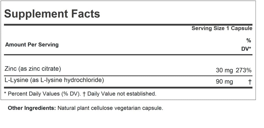 Andrew Lessman Zinc 30mg capsules close-up highlights absorption.