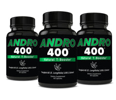 Andro400 Tongkat Ali bottle ready for daily use, supports energy and stamina