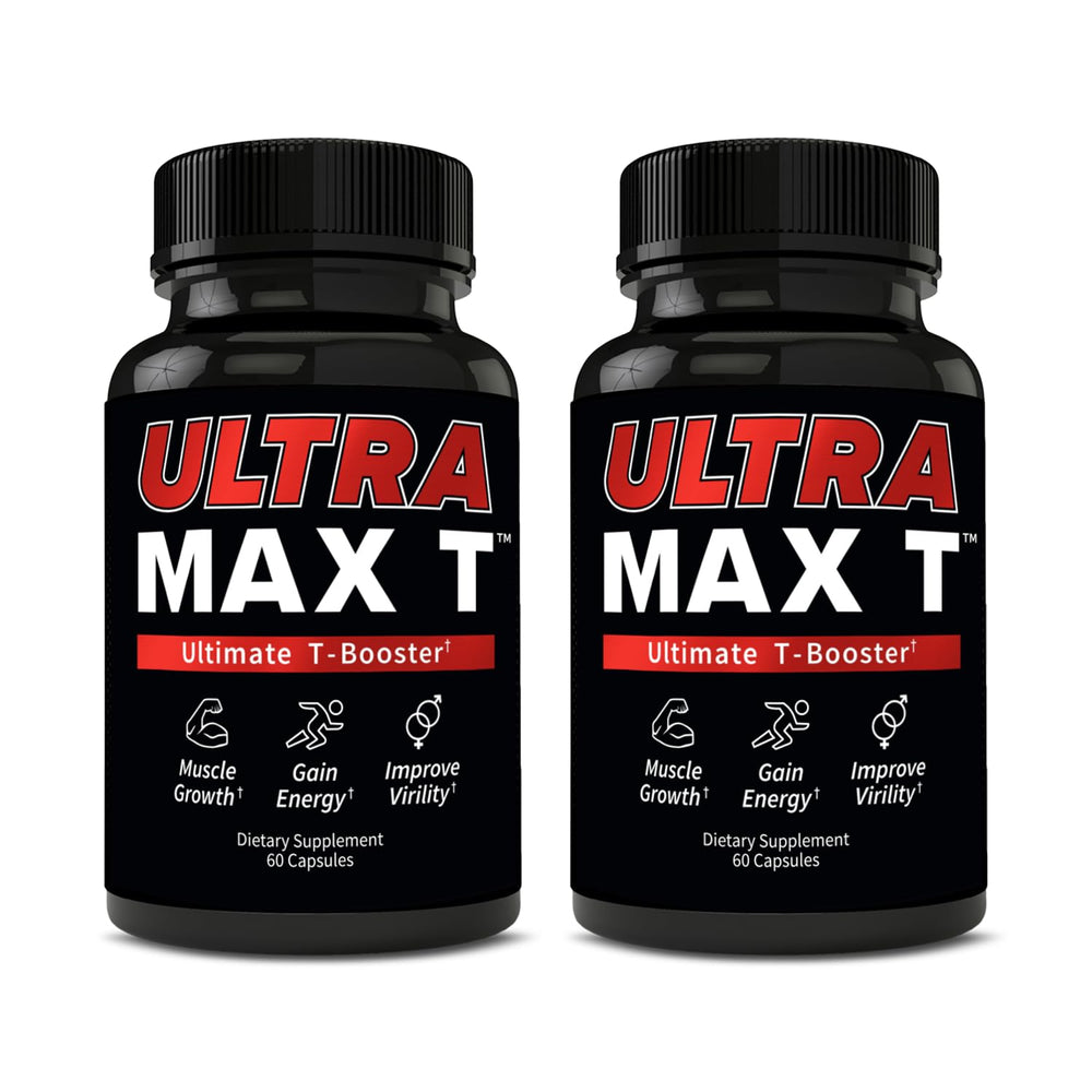 Andro400 Ultra Max T bottle front, premium T-support formula for daily vitality.