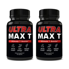 Andro400 Ultra Max T bottle front, premium T-support formula for daily vitality.