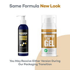 Androgenesis Enhanced Formula gel pump dispenses for quick absorption.