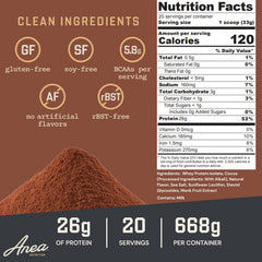 Anea Nutrition whey protein isolate chocolate in shaker bottle ready for recovery
