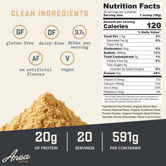 Anea Plant Protein Vanilla scoop-dispense demonstrates easy measuring and mixing