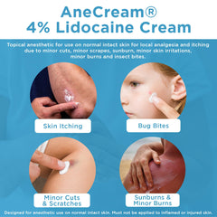 A close-up of the AneCream Focus Health childproof lid for safety at home.