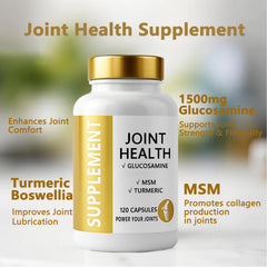 Close-up of ANEFOSE bottle label highlighting joint health focus.