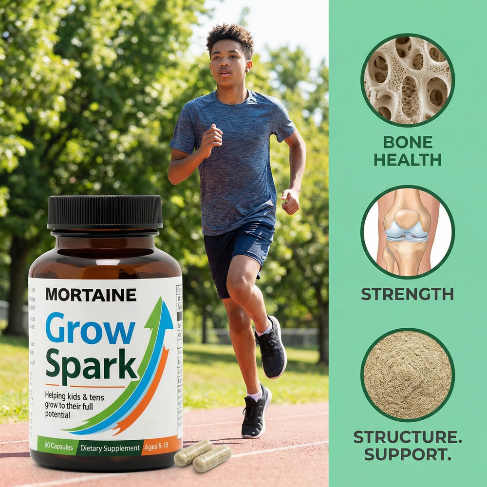 ANEFOSE Mortaine Grow Spark capsules close-up shows easy daily capsule format.