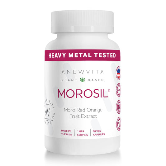 Anew Vita Morosil bottle front with capsules for daily wellness.