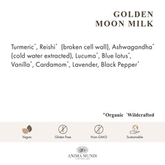 Steaming mug of Golden Moon Milk ready to enjoy as part of a nightly routine