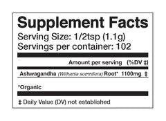 Anima Mundi Ashwagandha powder dispensing scoop ready to add to beverages