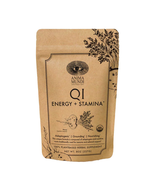Anima Mundi Qi Energy & Protein bottle for daily energy support.
