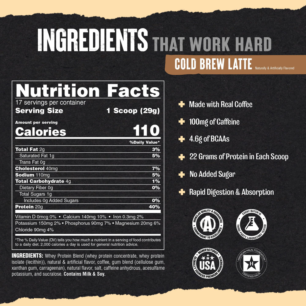 Animal 100% Whey powder poured into a glass for a quick protein boost.
