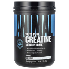 Animal Creatine Micronized powder jar, unflavored, ready for workouts.