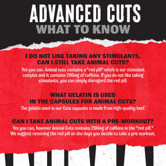 Animal Cuts bottle with packaging communicates quality and value for training cycles.