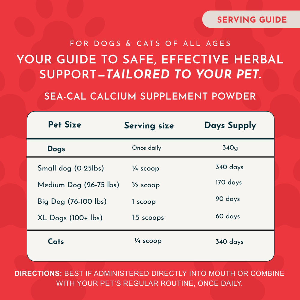 Iceland harvest seal on Animal Essentials Seaweed Calcium bottle