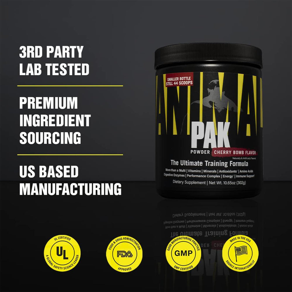 Animal Pak daily-use pack ready for training days.
