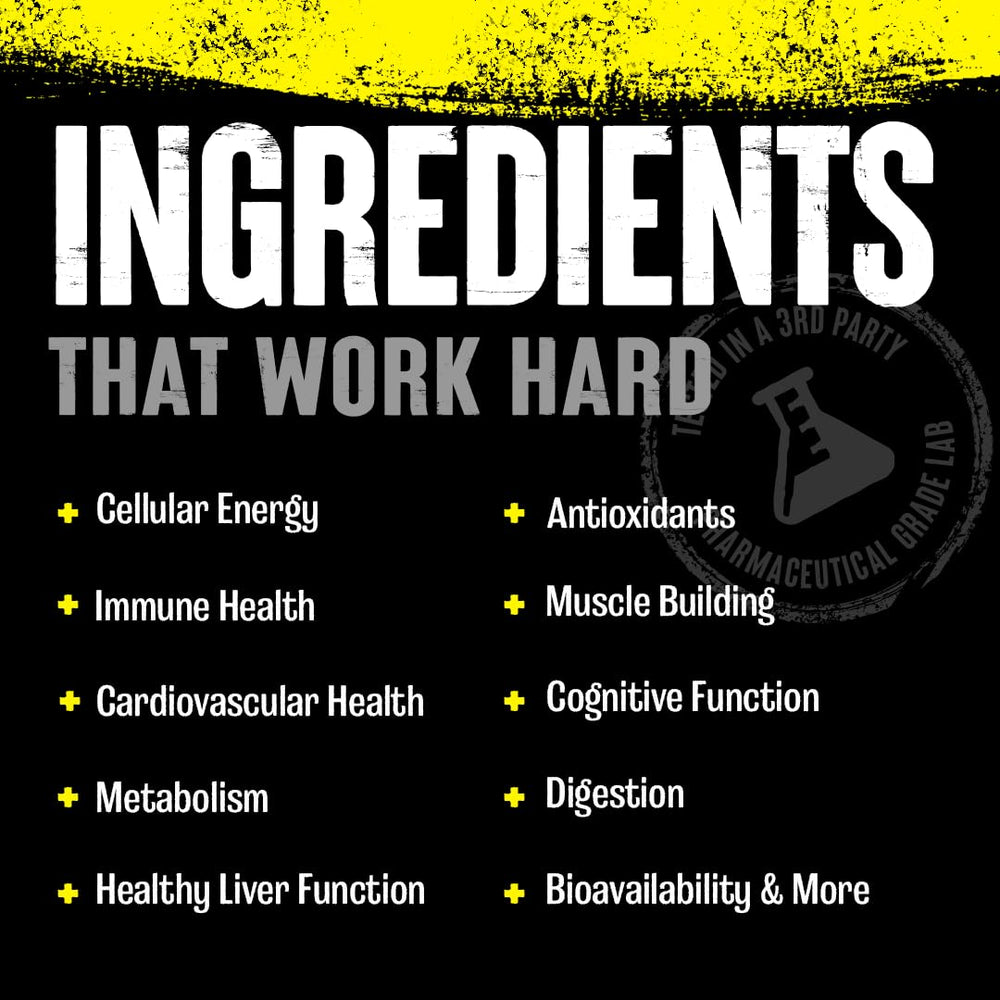 Animal Pak digestive enzymes and carnitine image suggests efficient digestion and metabolism.