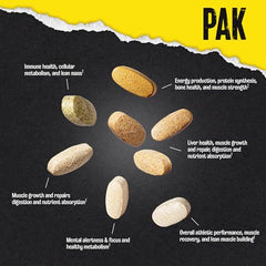 Animal Pak individual packs emphasize mess-free, portable nutrition for workouts.