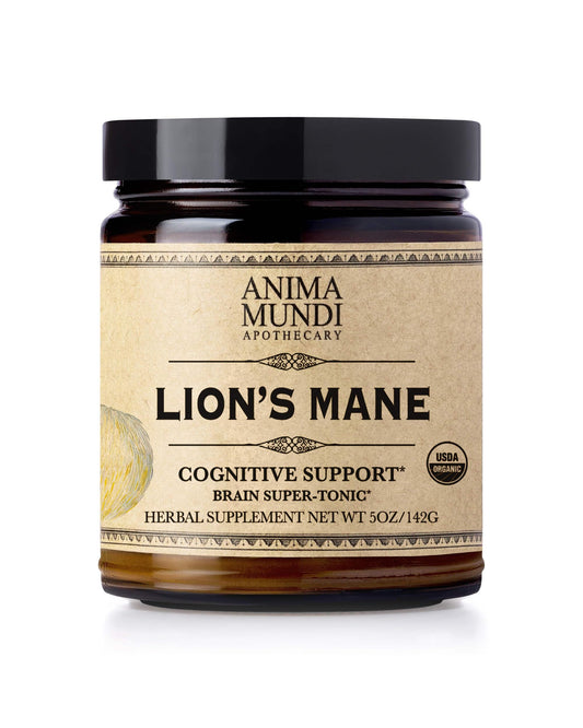 Anima Mundi Lions Mane Brain Tuner powder bottle for focus and clarity