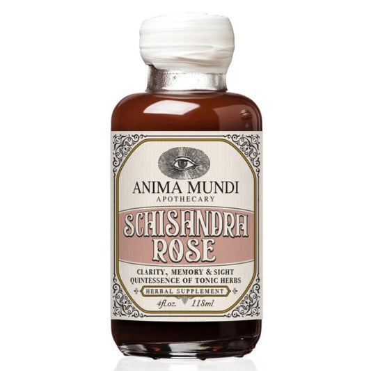 Anima Mundi Schisandra Rose Elixir bottle for daily adaptogen routines.