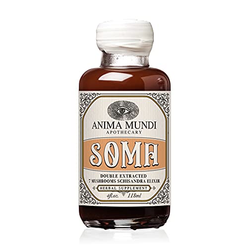 Anima Mundi Soma bottle close-up showing premium adaptogenic blend for daily immune support.