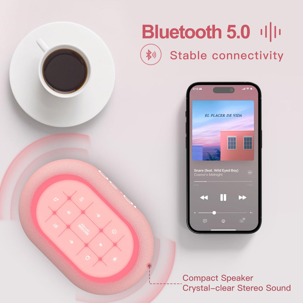 ANJANK dimmer 0-100 percent pink clock for comfortable lighting