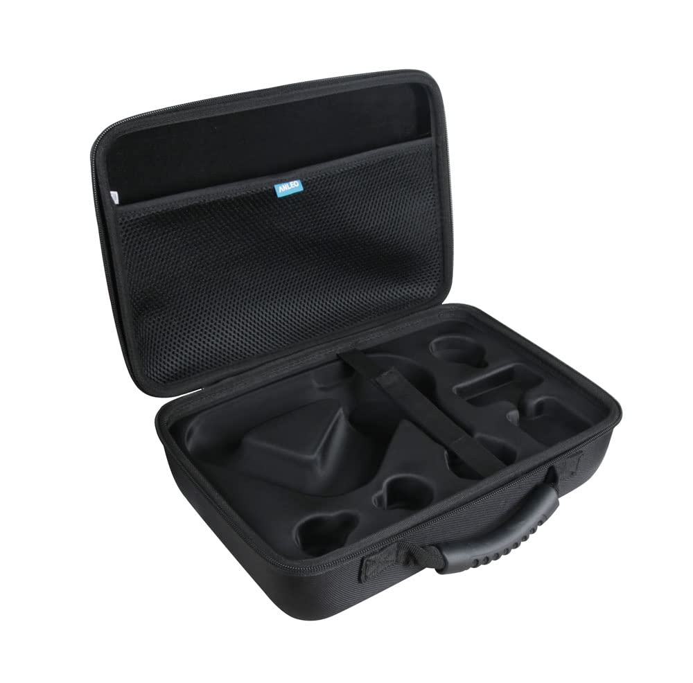 Durable EVA shell in matte black protects equipment on the go.