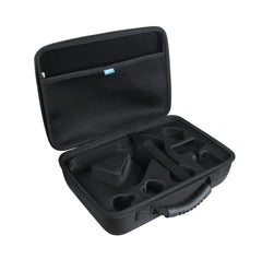 Durable EVA shell in matte black protects equipment on the go.