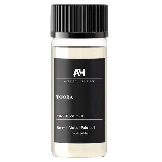 ANTAL HAYAT Tooba oil bottle front view, premium diffuser-ready fragrance.