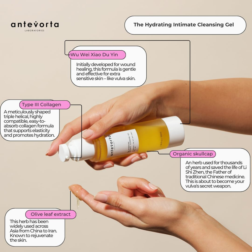 Antevorta 2-pack box front - menopause-friendly care with clean, cruelty-free ingredients
